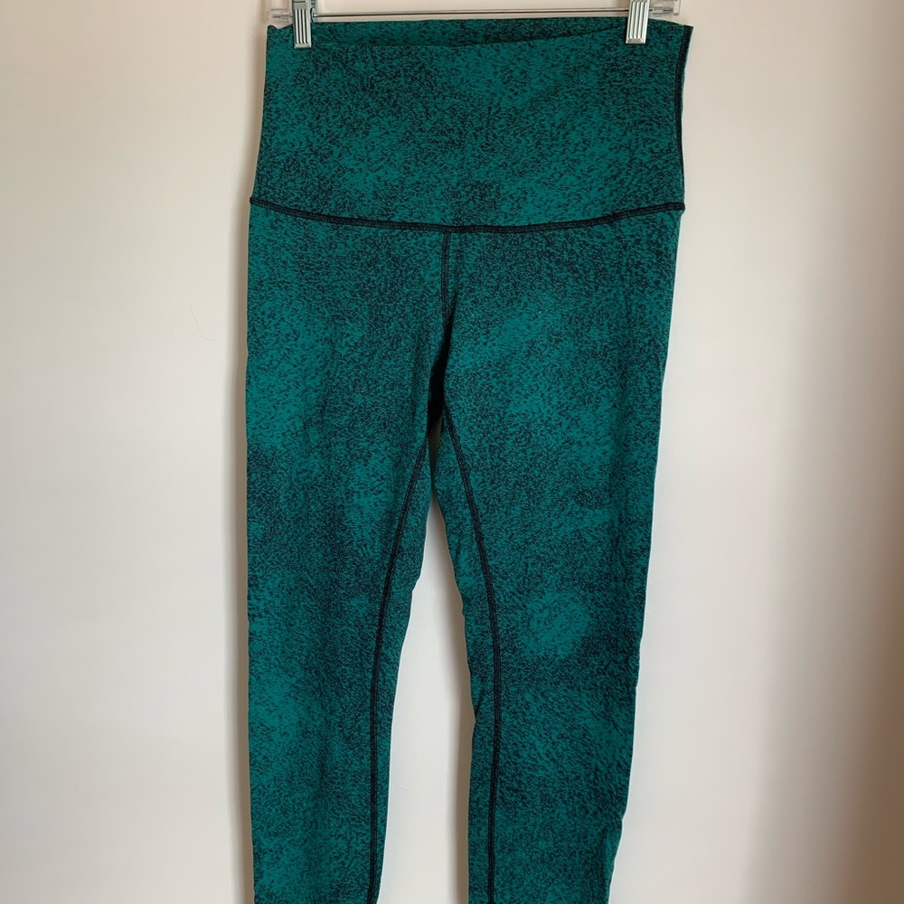 Green Lululemon Leggings Size 10